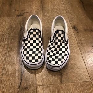 Checkerboard Slip On Vans